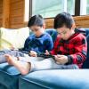 Children with tablets