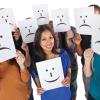 cartoon of frowning faces