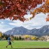 mountain range on CU boulder campus
