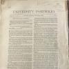 vintage student newspaper with University Portfolio printed as the headline