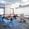 CU Boulder professor Dimitri Nakassis teaches a socially distanced class in the Hale Science Building.