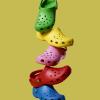 A colorful stack of Crocs