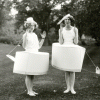 Two young women in the early 1900s 
