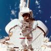 Astronaut Bruce McCandless during a Challenger space shuttle mission