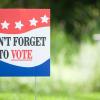 vote lawn sign