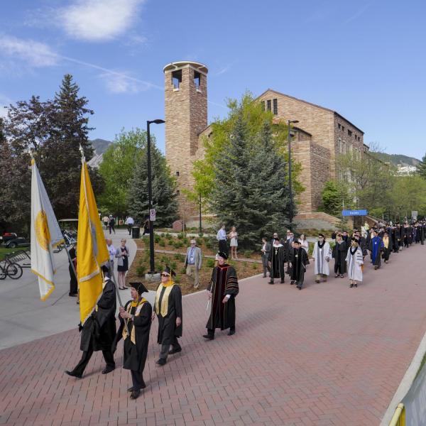 Marshal Bud Coleman leading the procession