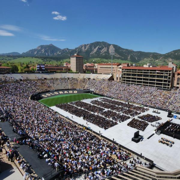 Folsom Field during commencement