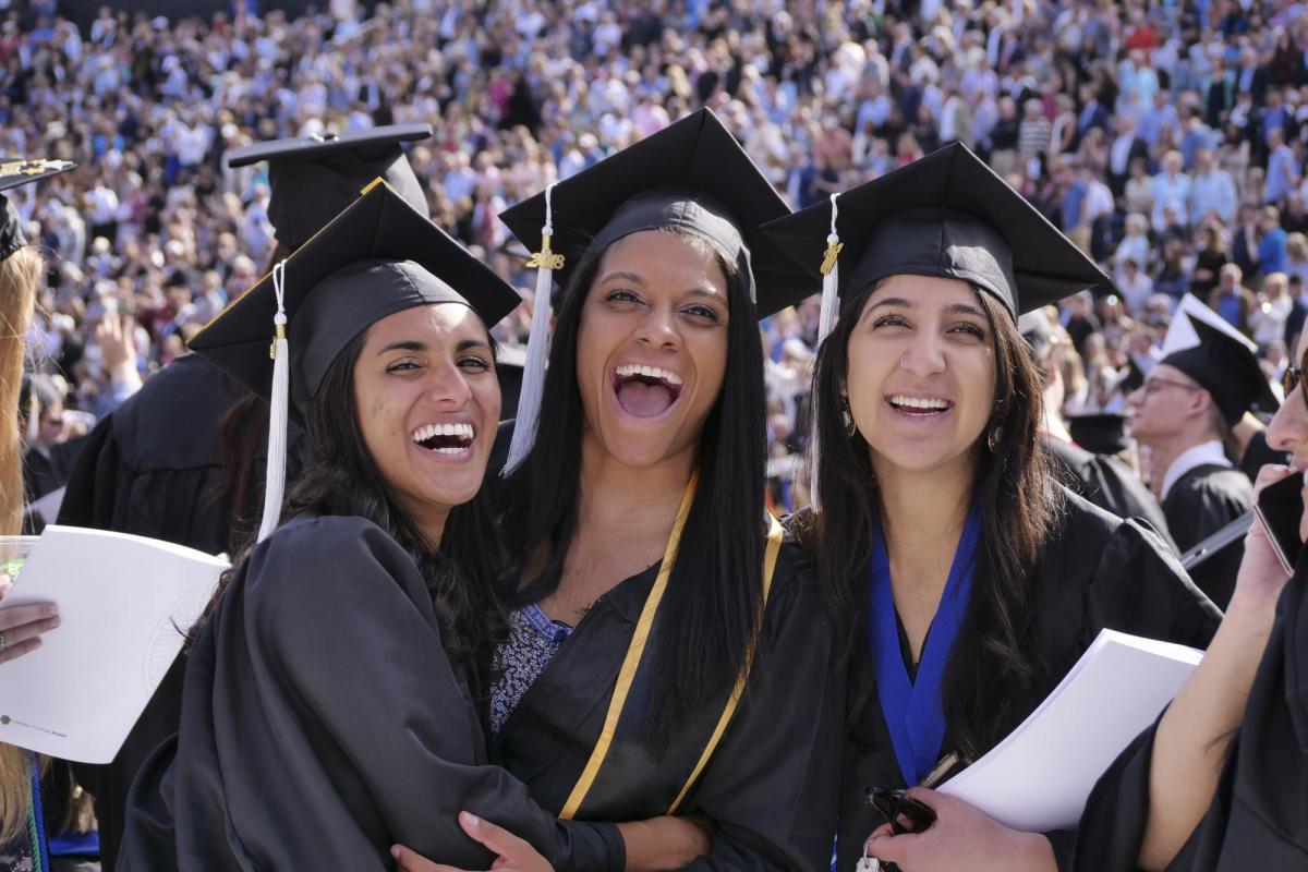 Students celebrating their graduation