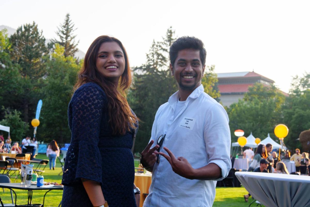 Graduates from the class of 2020 and 2021 gather for a celebratory evening at the Night on Norlin event on Sept. 17, 2021