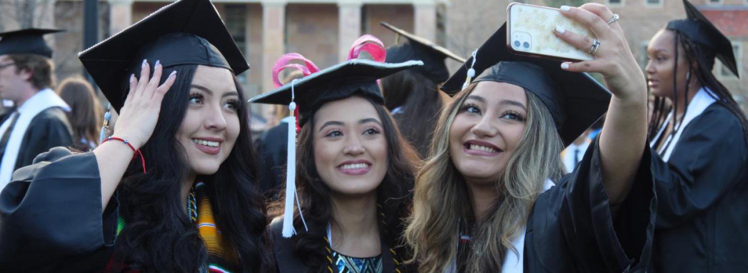 Graduates taking a selfie
