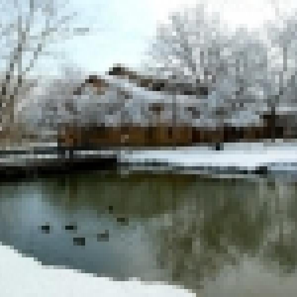 View of Buckingham Hall in winter