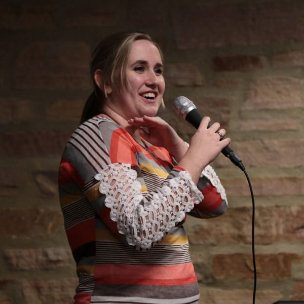 students perform at the open mic night