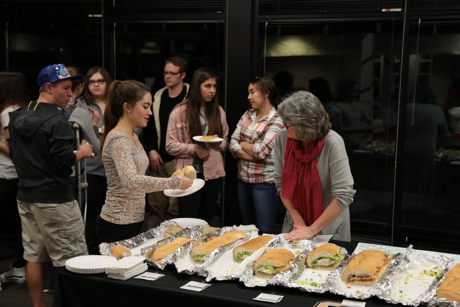 students celebrate at the welcome back party