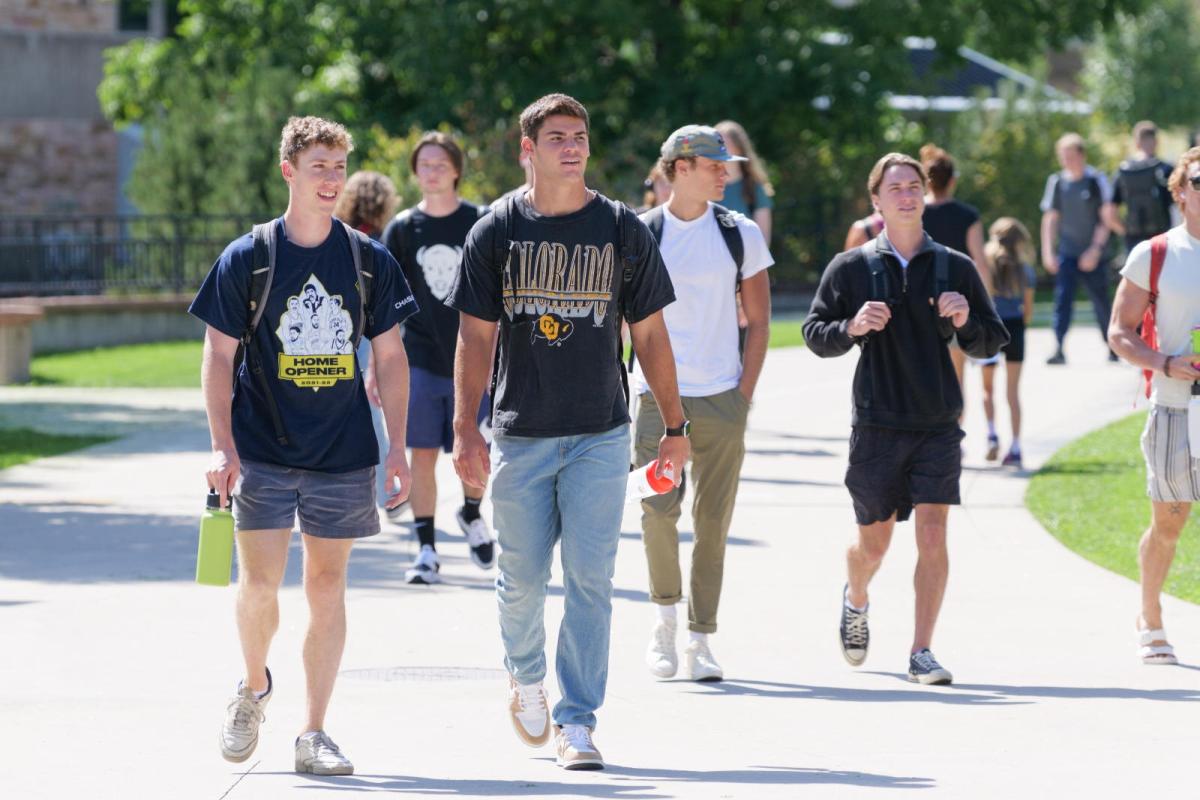 Students walking on campus