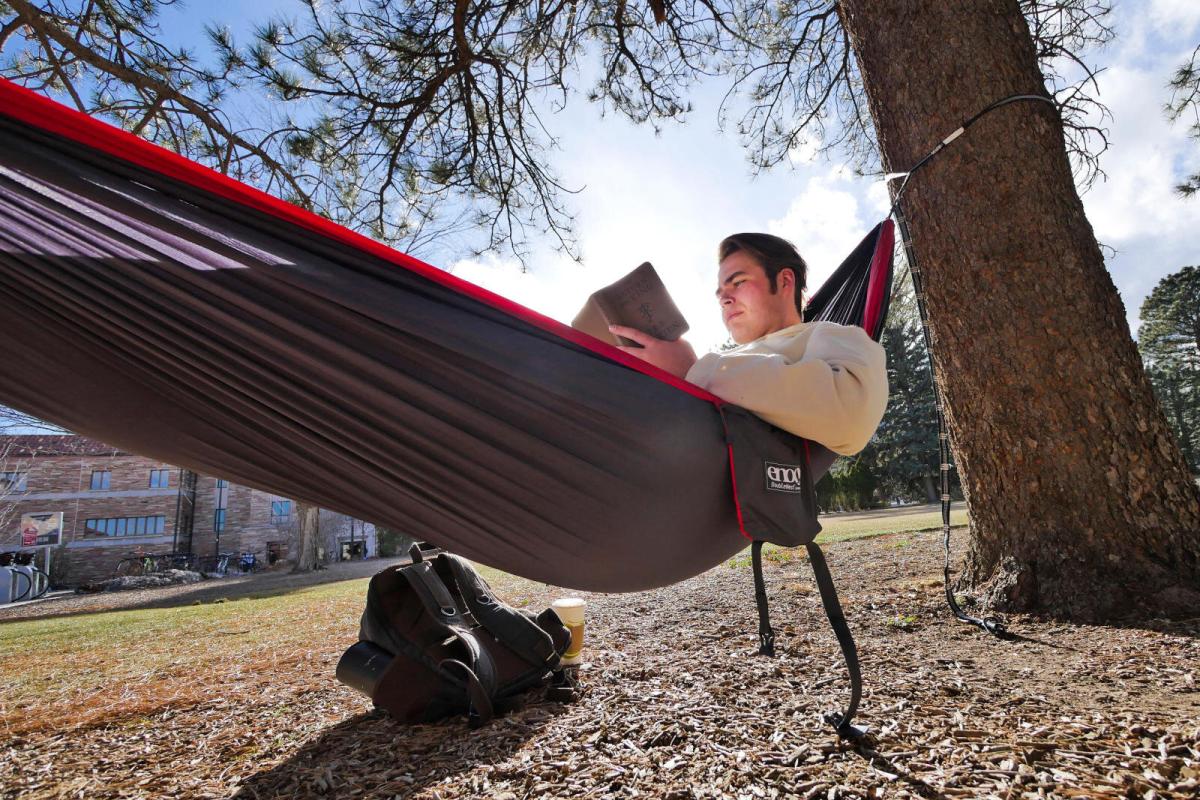 Student hammocking