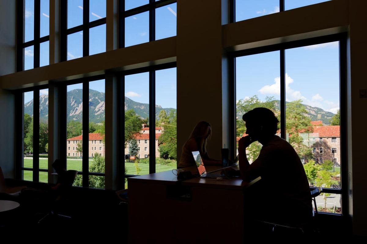Students studying