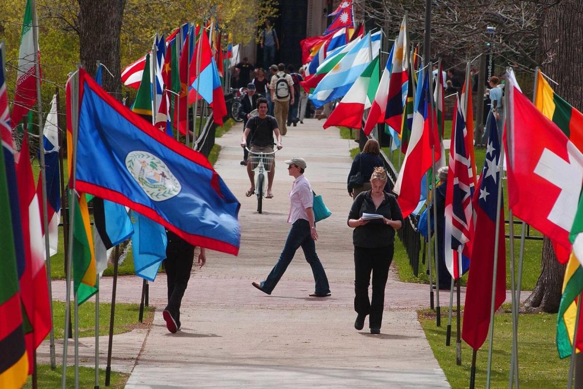 Conference on World Affairs flags