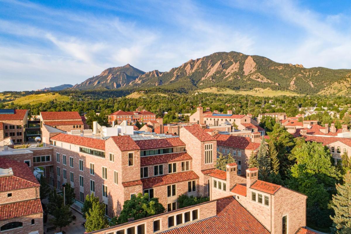 CU Boulder campus aerial