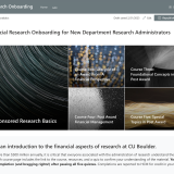 Screenshot of Financial Research Onboarding landing page