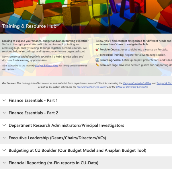 Training and Resource Hub