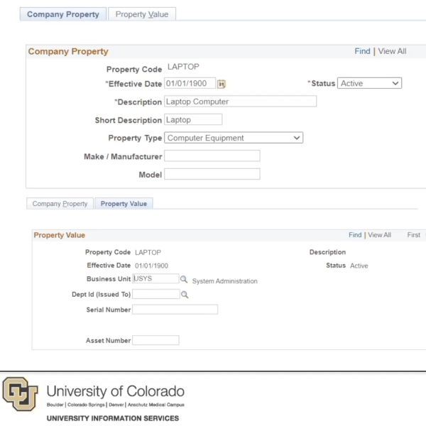 Screen shot of the HCM tool