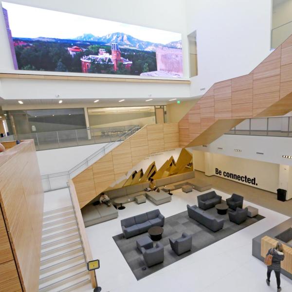 The new Center for Academic Success and Engagement (CASE) building at the University of Colorado Boulder. (Photo by Casey A. Cass/University of Colorado)