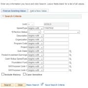 Image of speedtype search page.
