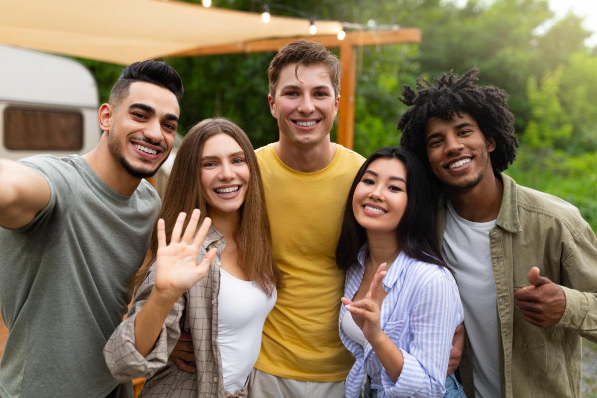 A group of students posing for a picture