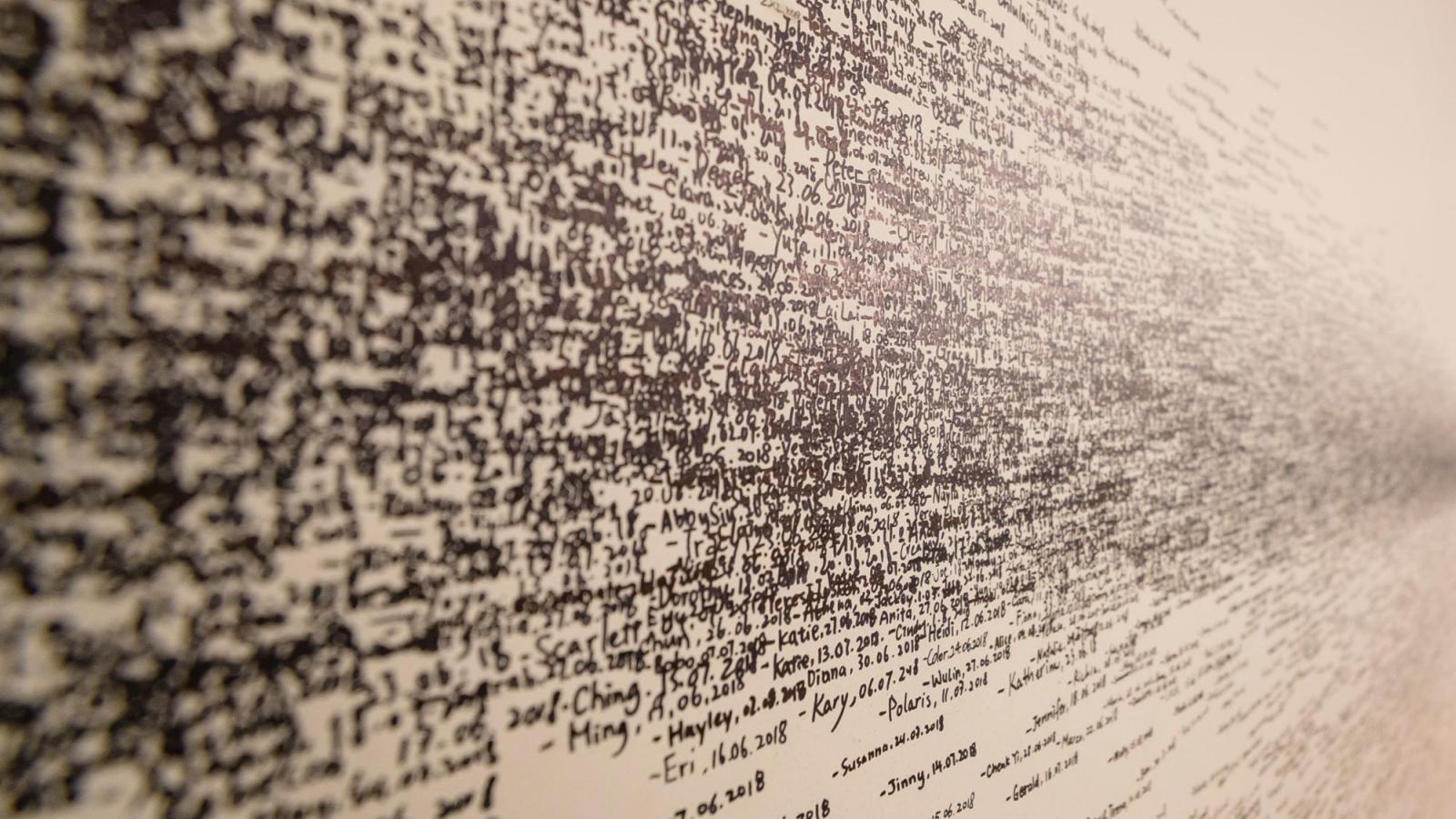 scribbles on wall