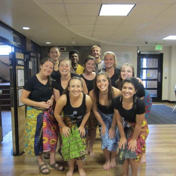 Photo of RAP students from African Dance class