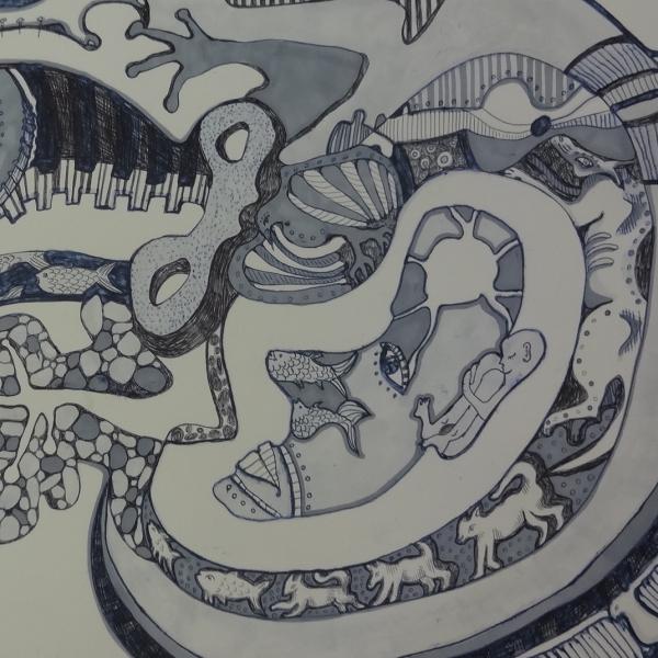 Student drawing from Creative Minds RAP