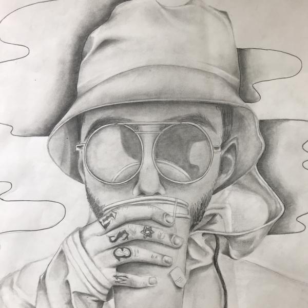 Student drawing from Creative Minds RAP