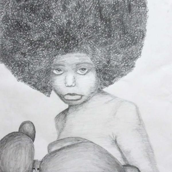 Student drawing from Creative Minds RAP