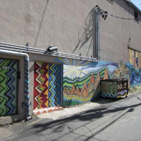 Photo of students painted mural