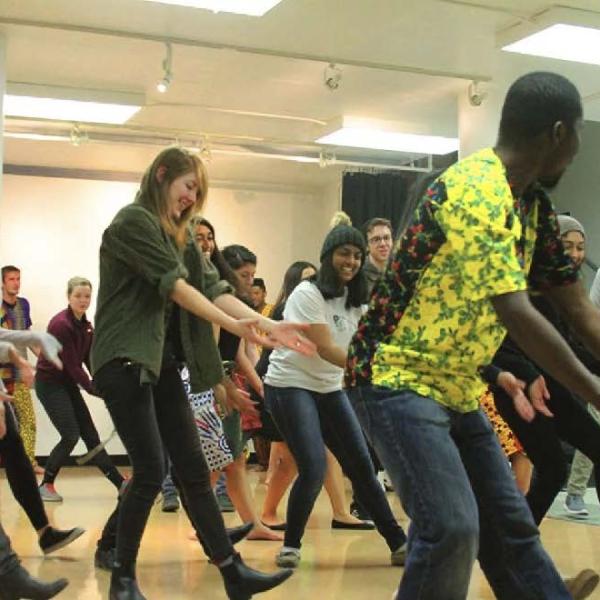 Photo of RAP students performing African Dance