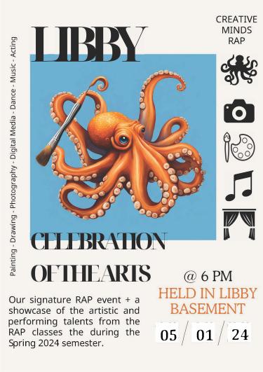 Celebration of the Arts poster designed by Emma Flanagan