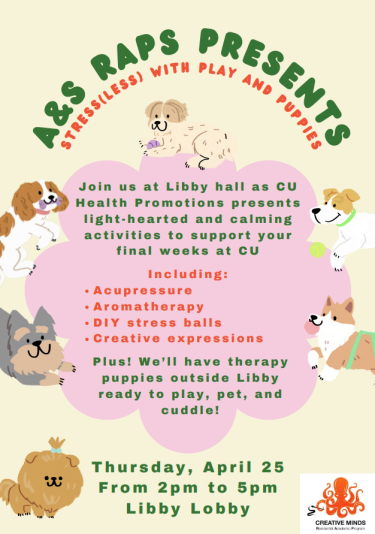 Stress Less Puppy Therapy Poster