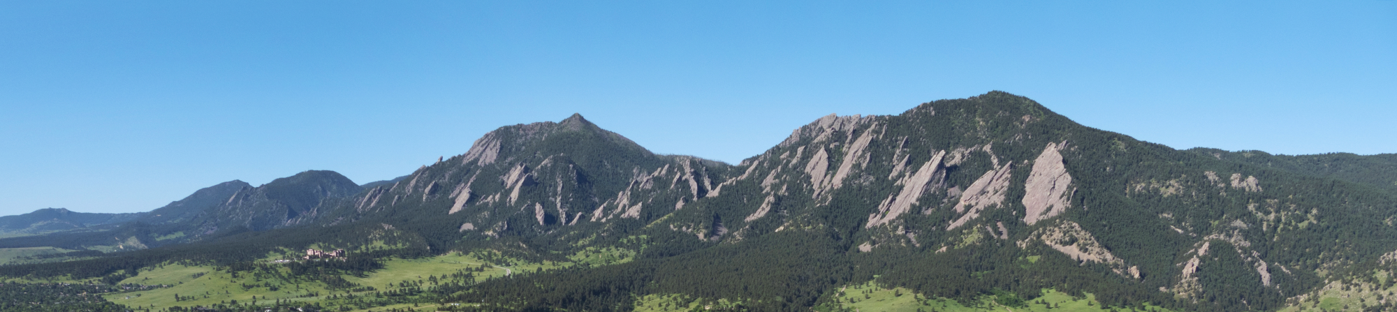 The Flatirons above CU Boulder