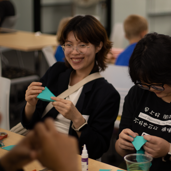 People make paper craft