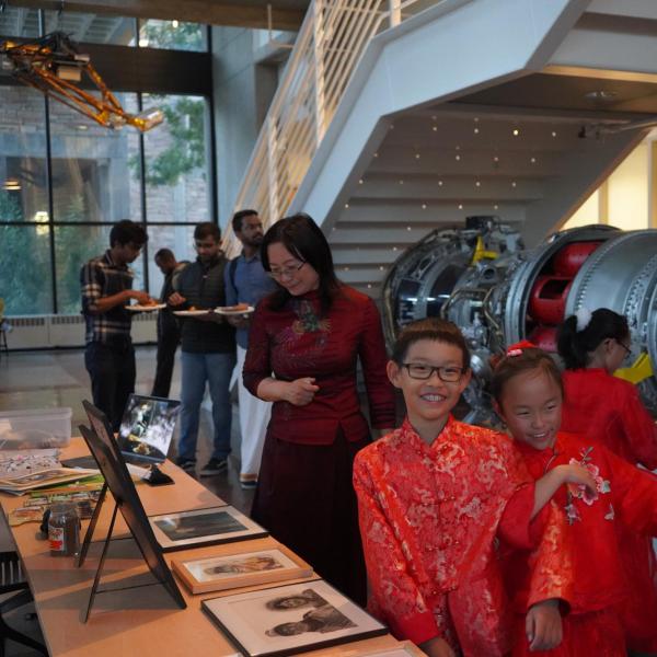 Professor Qin (Christine) Lv with her triplets