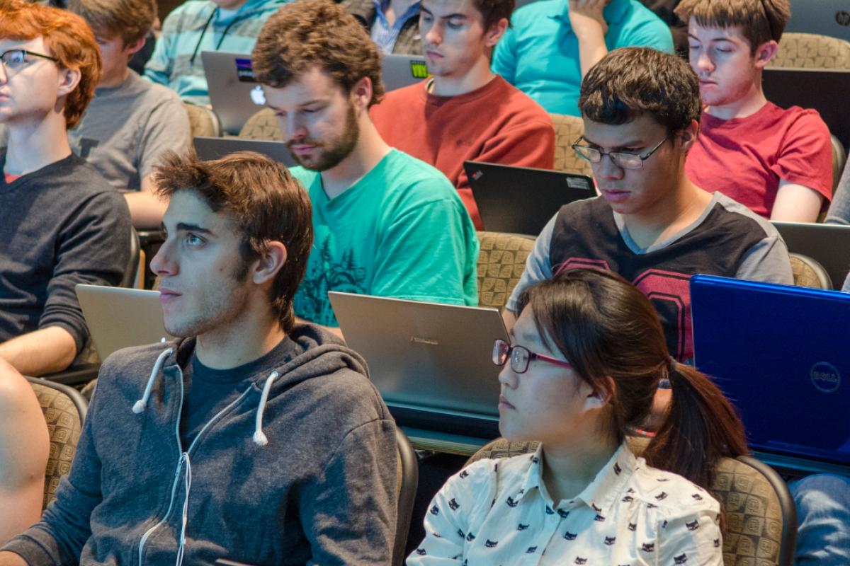 A large classroom full of CS students.