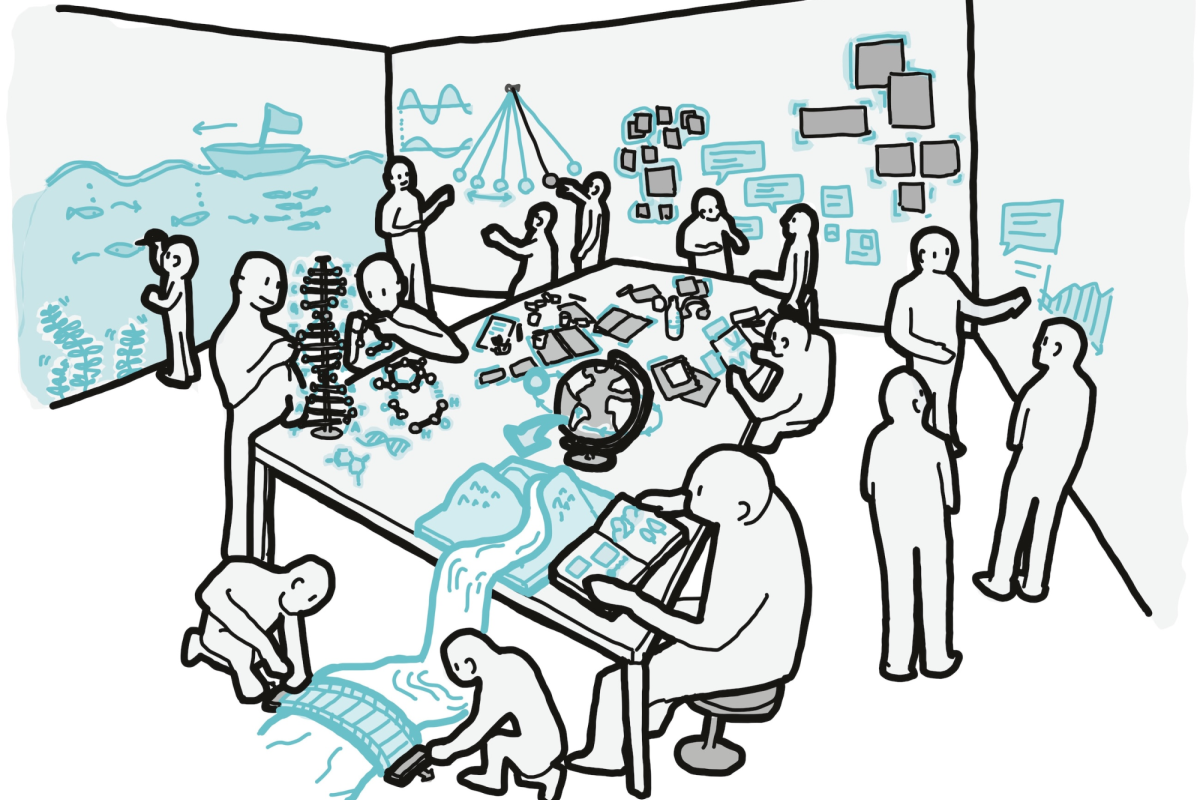 Ryo Suzuki lab with people drawing