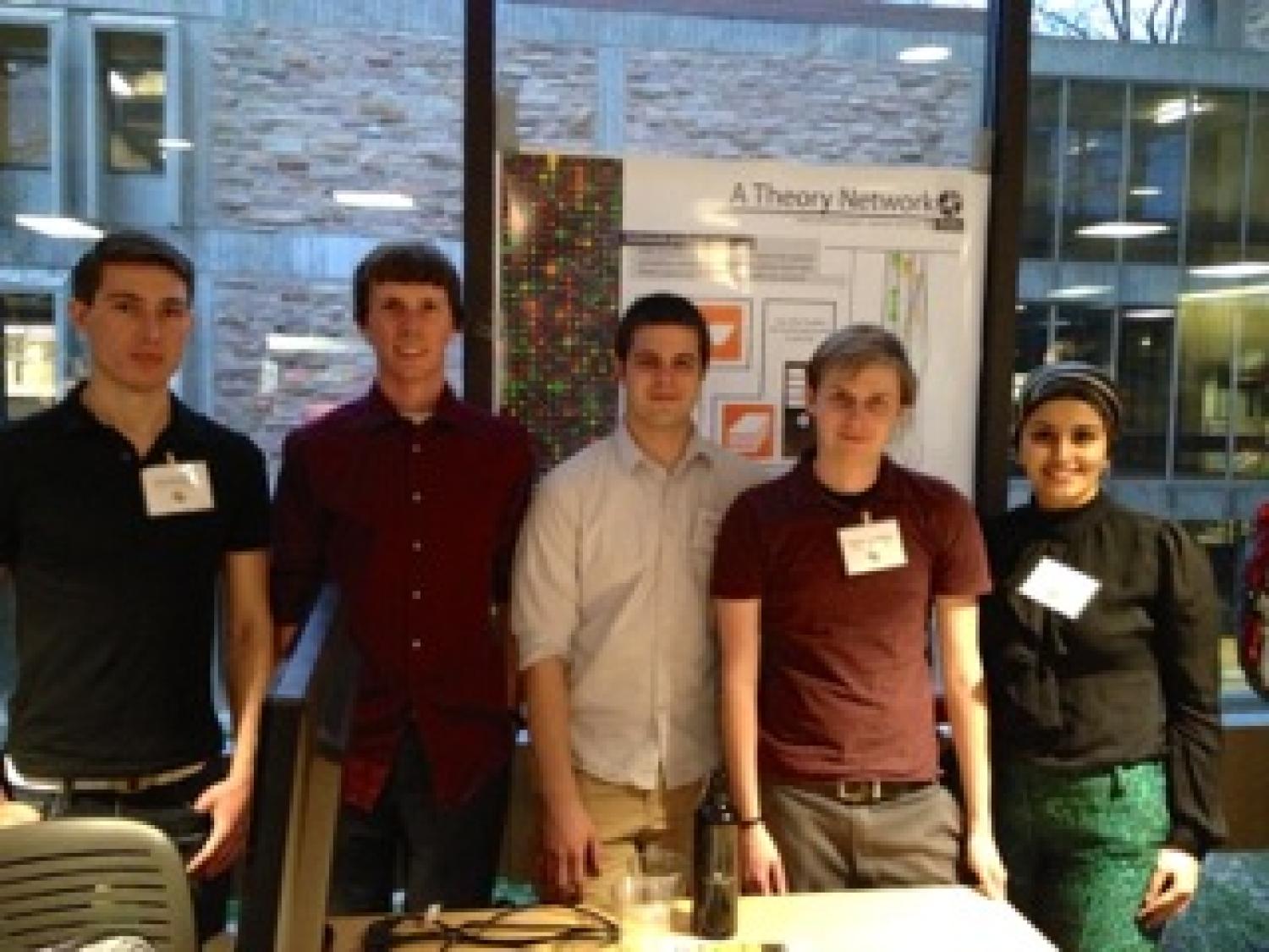 The Theory Network team members at the senior project expo.