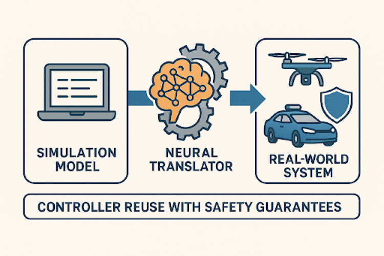 An illustration of the neural translator between the simulation model and real-world systems