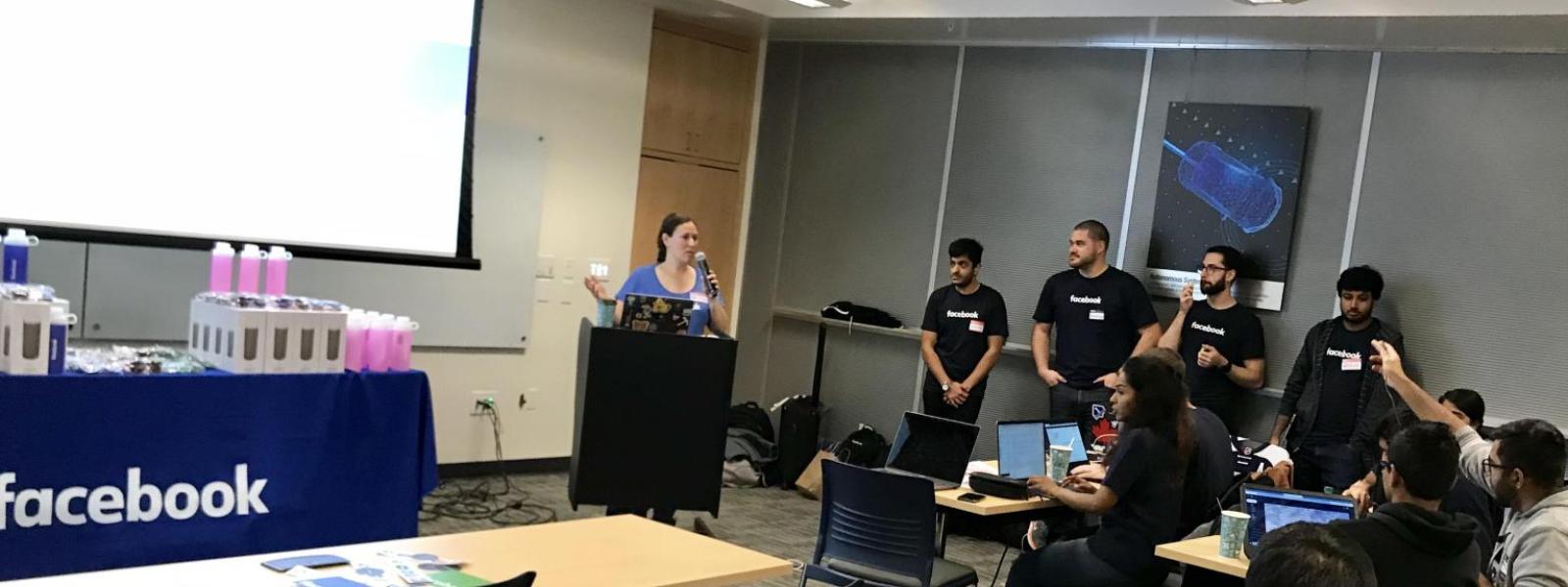 facebook employees present at the network engineering hackathon at CU