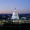 The Capitol building in Washington, DC at dusk