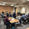 Computer Science students do a mock interview