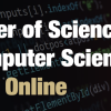 Master of Science in Computer Science online on dark code background
