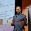 Aaquib Tabrez presents at the three minute thesis competition