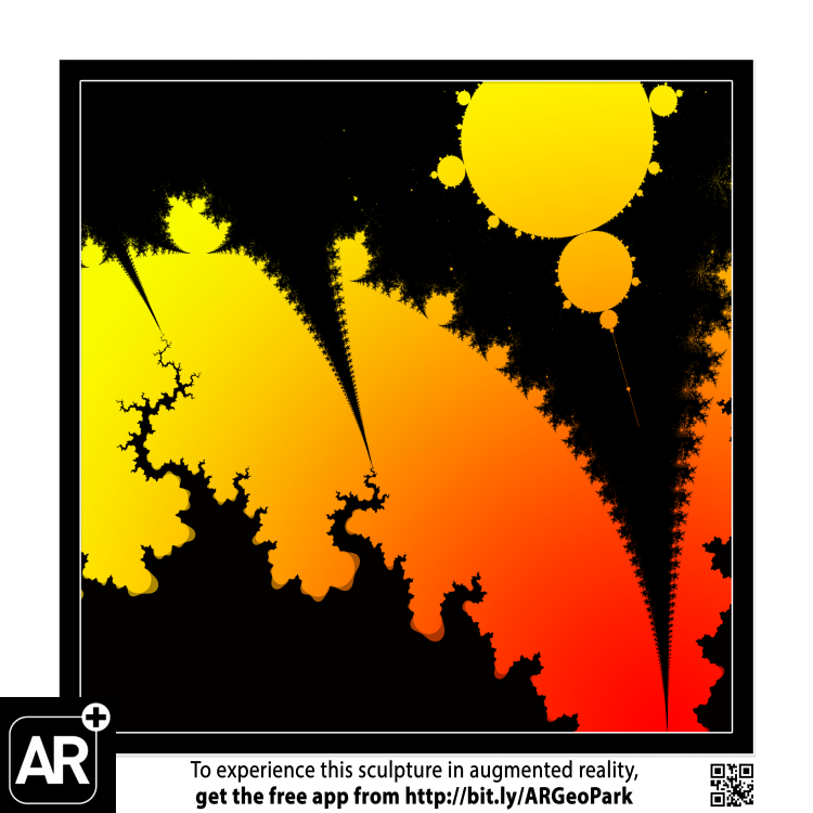 black yellow red fractal patter